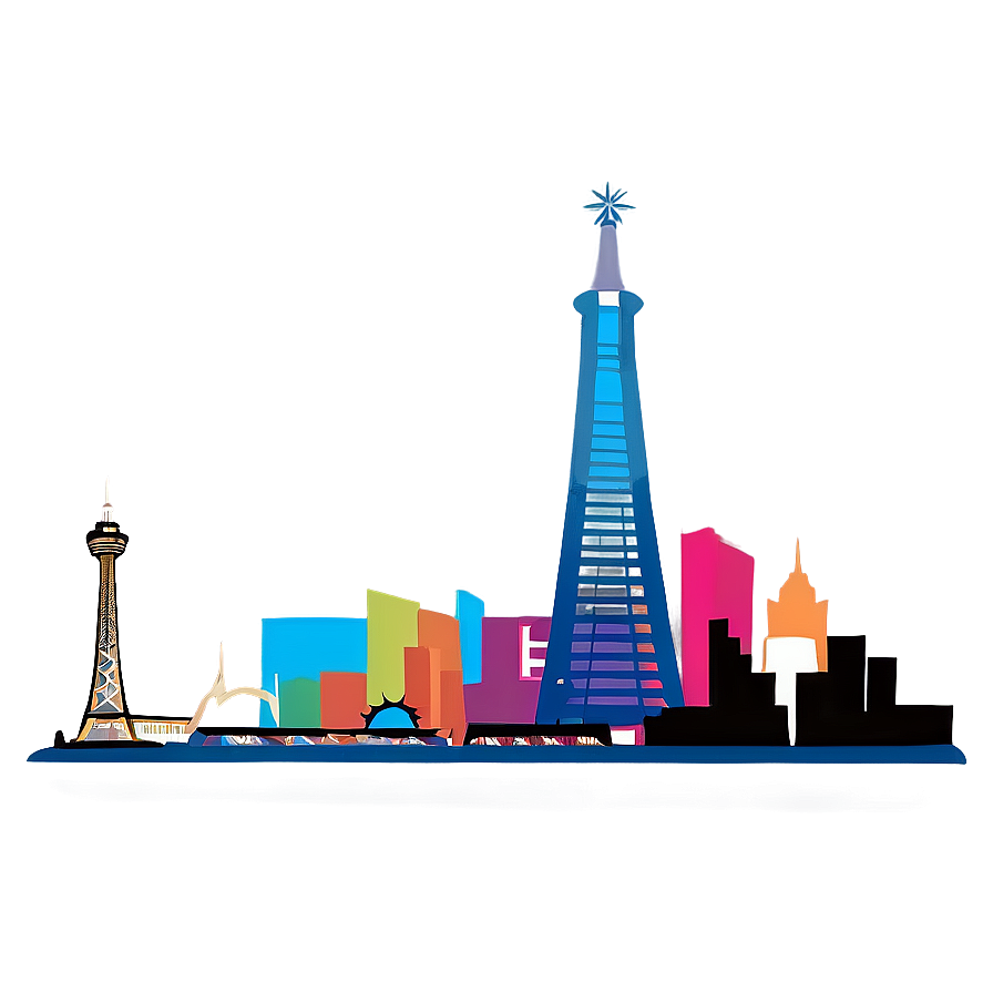 Minimalist Las Vegas Skyline Png Ifb33 PNG Image