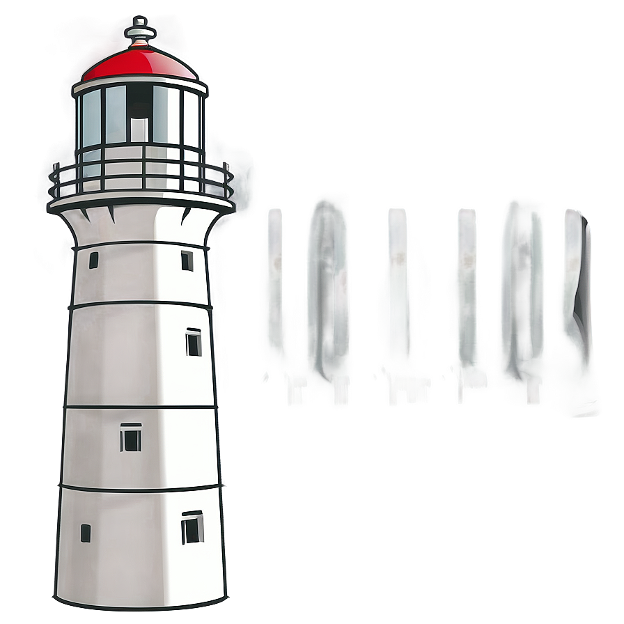 Minimalist Lighthouse Png 05242024 PNG Image