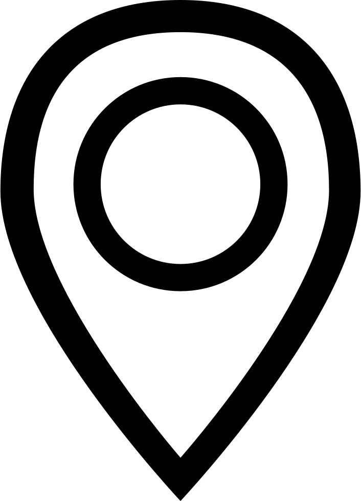 Minimalist Location Pin Icon PNG Image