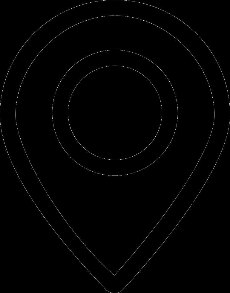 Minimalist Location Pin Icon PNG Image