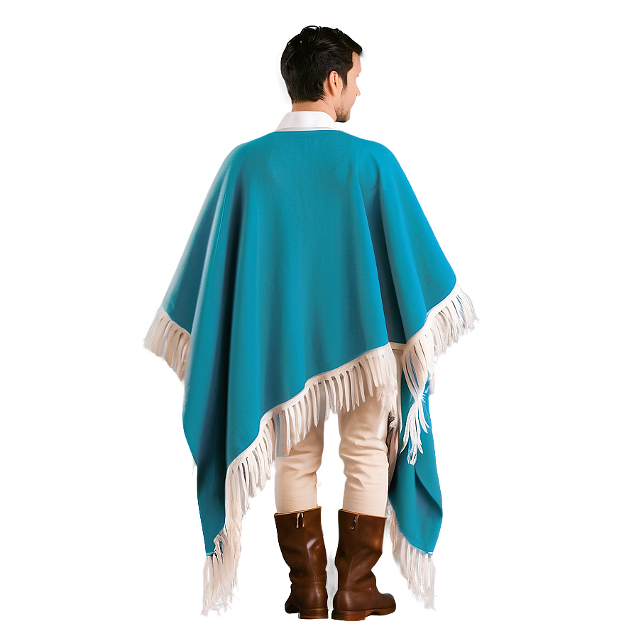 Minimalist Mexican Poncho Png 06282024 PNG Image