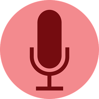 Minimalist Microphone Icon PNG Image