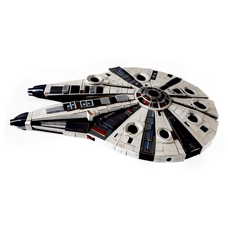 Minimalist Millennium Falcon Png Mqf PNG Image