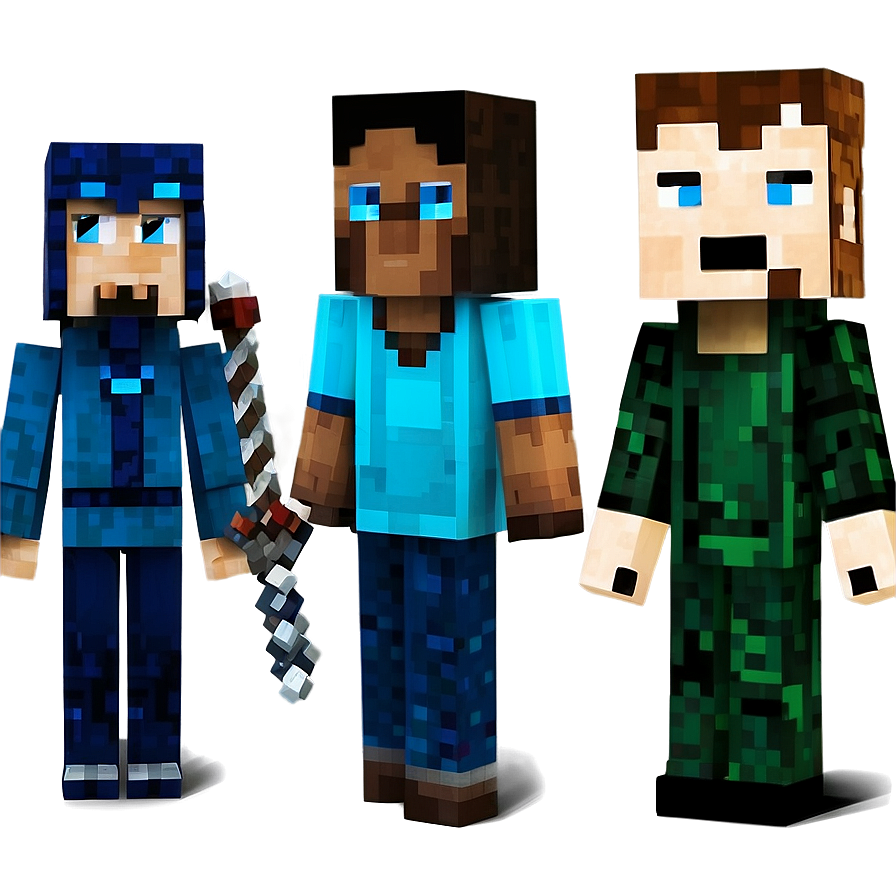 Minimalist Minecraft Characters Png Ije PNG Image