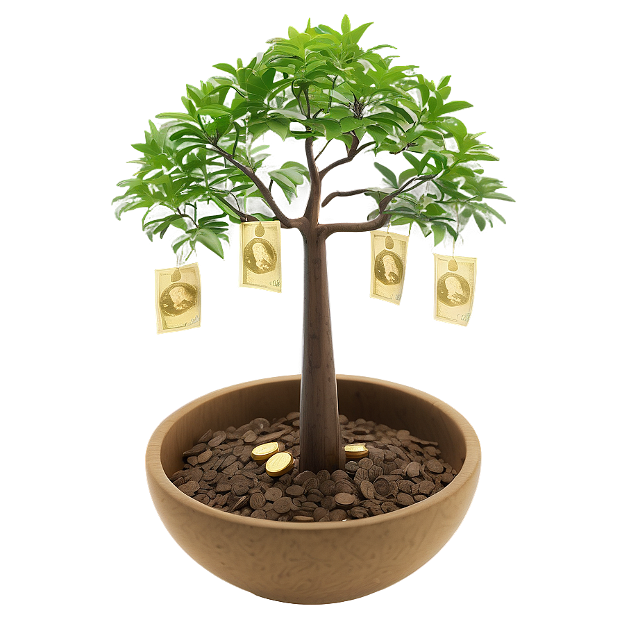 Minimalist Money Tree Png Rsy99 PNG Image