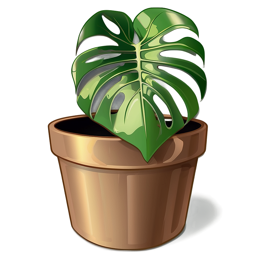 Minimalist Monstera Icon Png 73 PNG Image