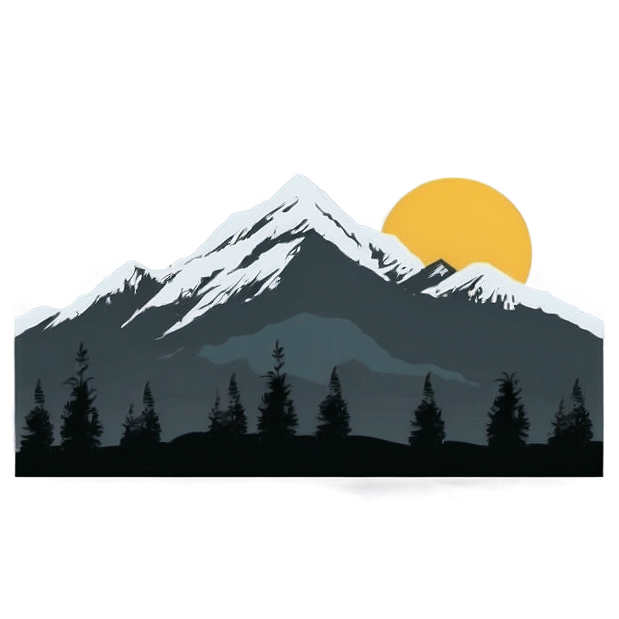 Minimalist Mountain Silhouette Png Usd31 PNG Image