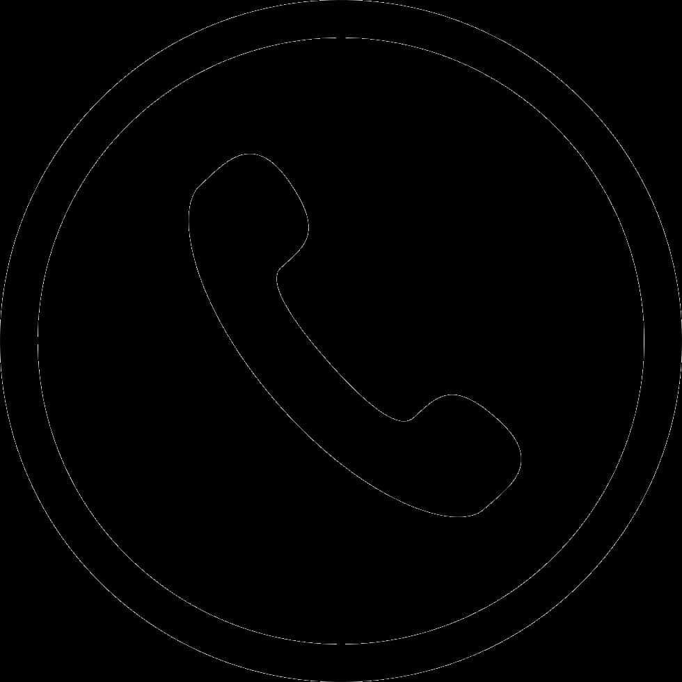 Minimalist Phone Call Icon PNG Image