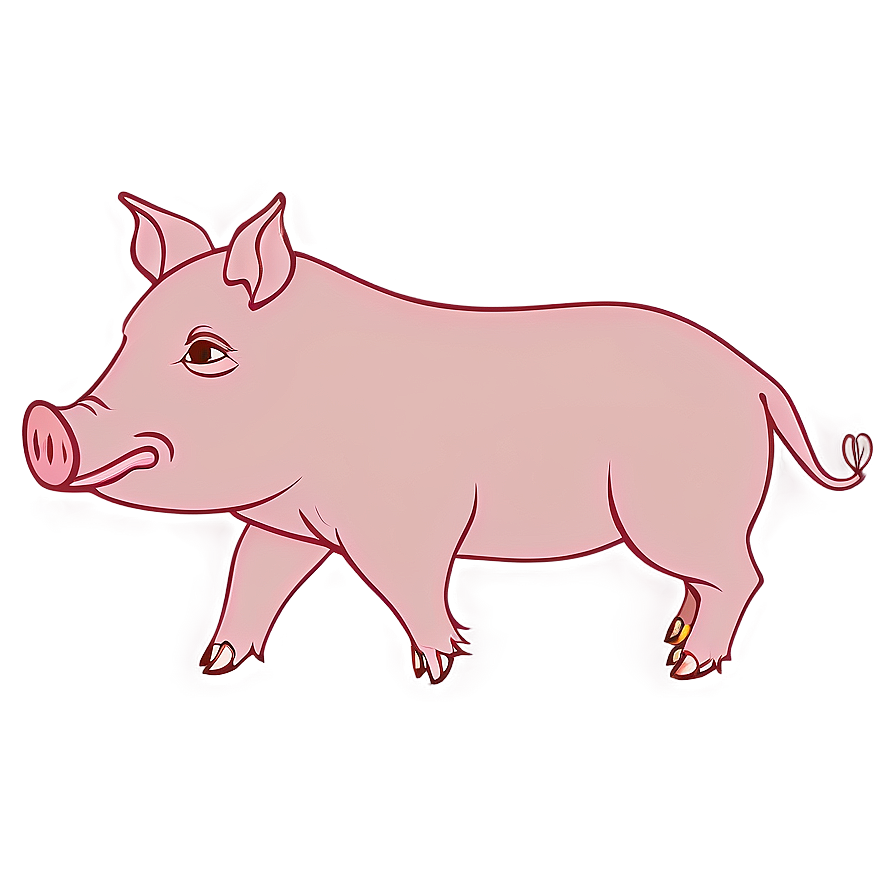 Minimalist Pig Png Pnv17 PNG Image