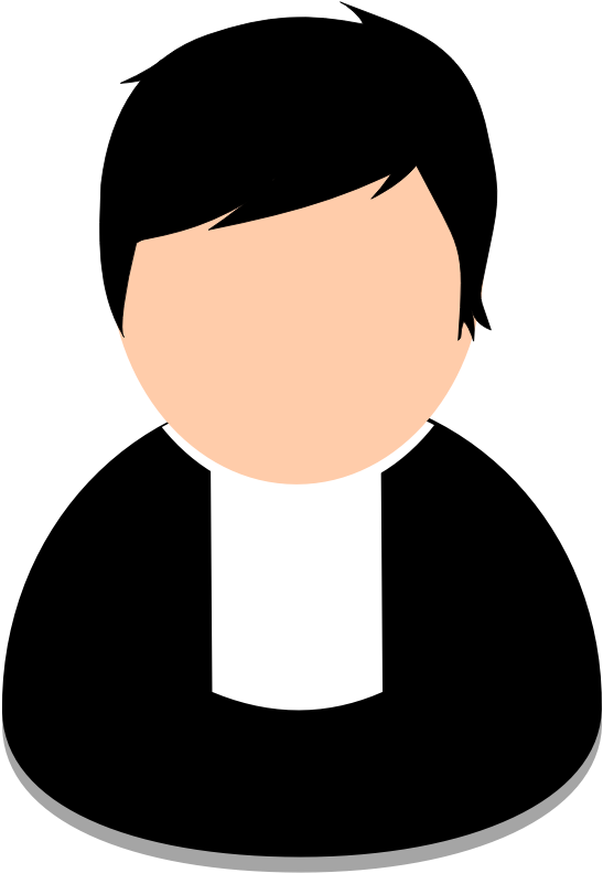 Minimalist Priest Avatar PNG Image