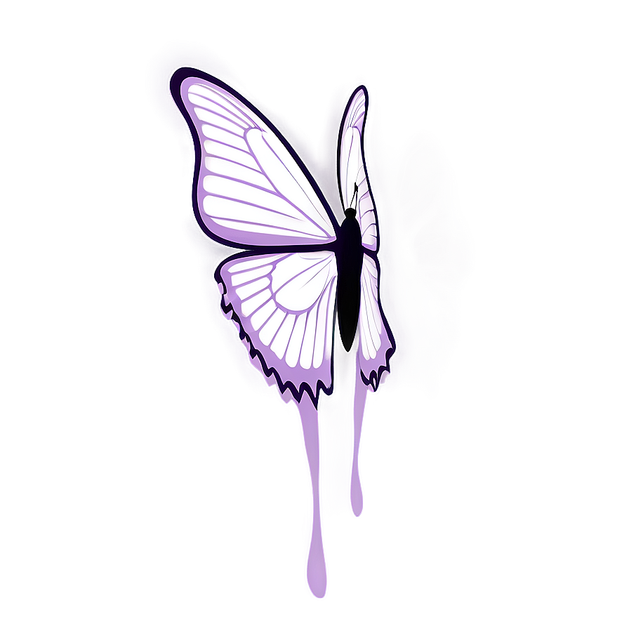 Minimalist Purple Butterfly Png 05232024 PNG Image