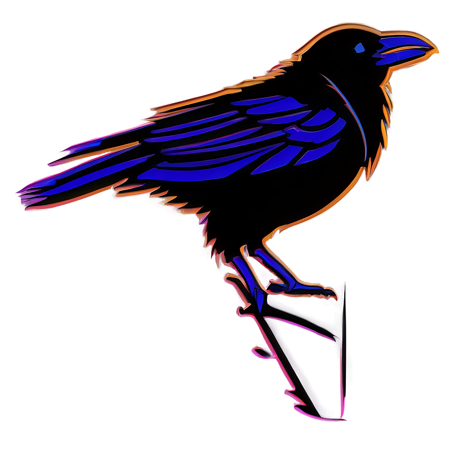 Minimalist Raven Outline Png Jwg PNG Image