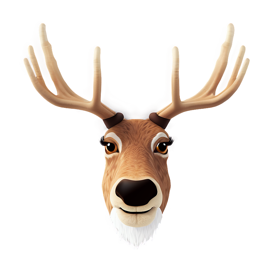 Minimalist Reindeer Face Png 06282024 PNG Image