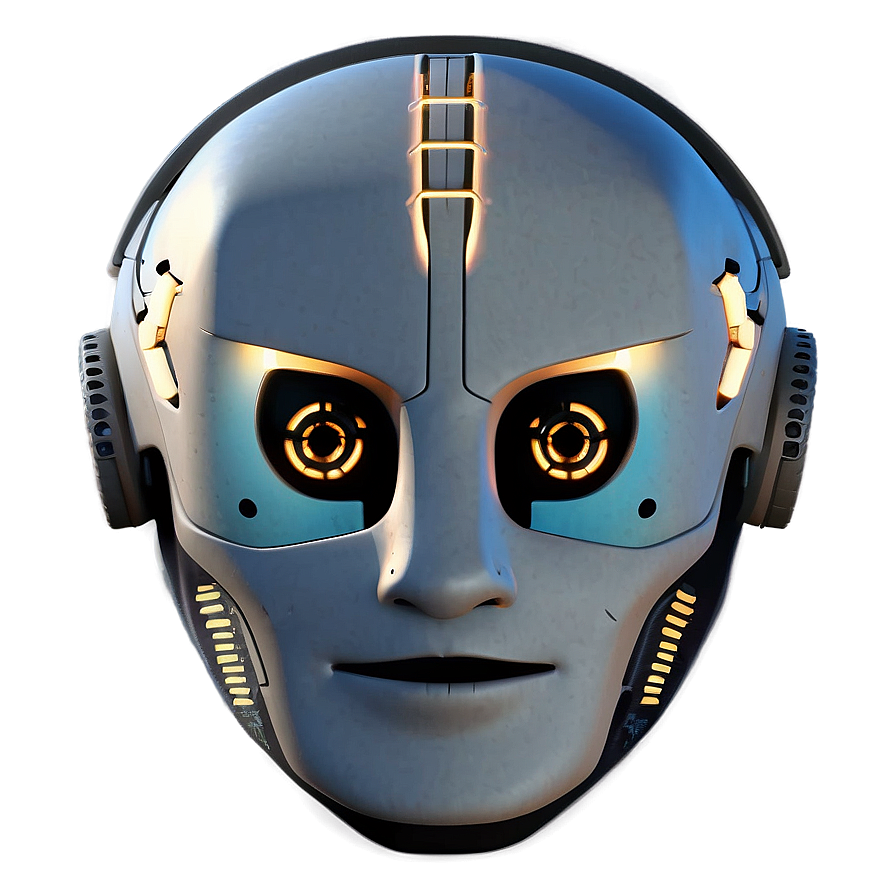 Minimalist Robot Head Png Kwm PNG Image