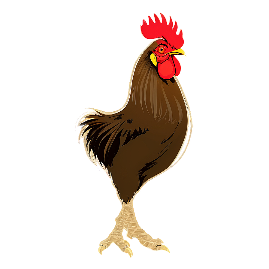 Minimalist Rooster Outline Png 05242024 PNG Image