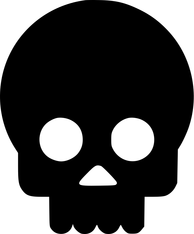 Minimalist Skull Icon PNG Image