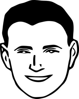 Minimalist Smiling Face Graphic PNG Image