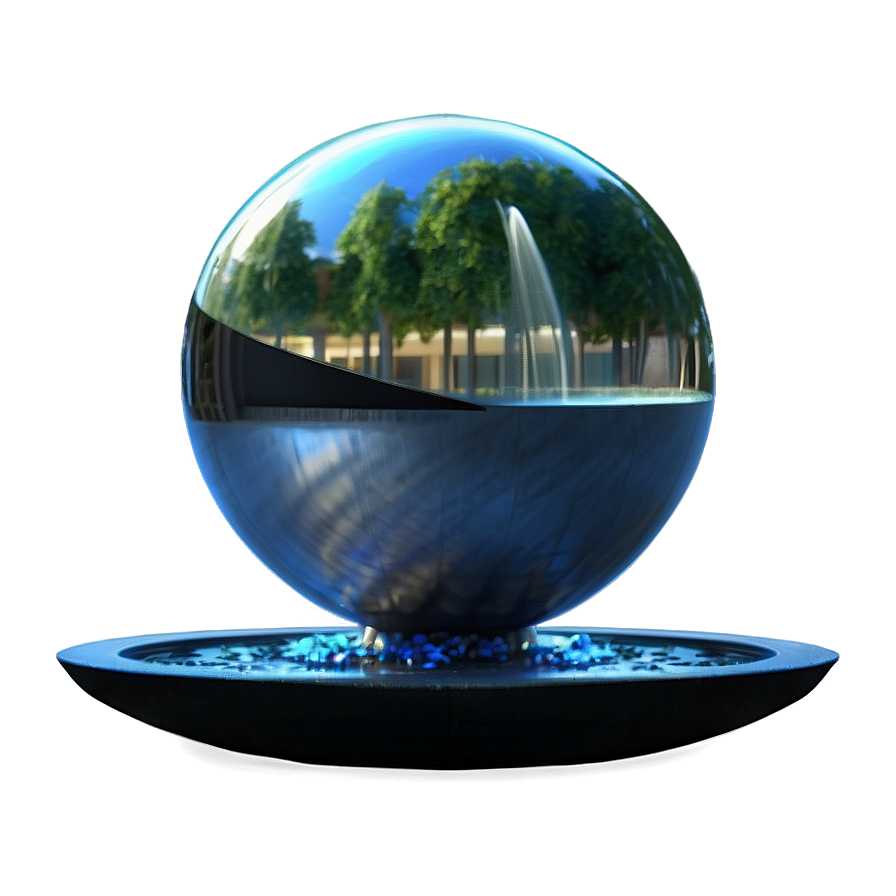 Minimalist Sphere Fountain Png 34 PNG Image