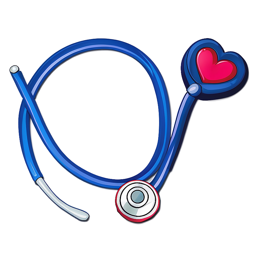 Minimalist Stethoscope Heart Png 06282024 PNG Image