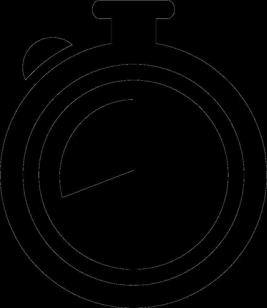 Minimalist Stopwatch Outline PNG Image