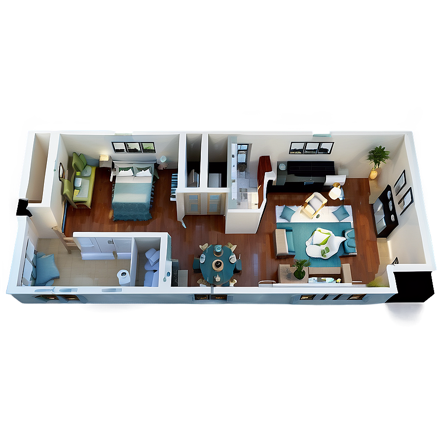 Minimalist Studio Apartment Layout Png Bsk PNG Image