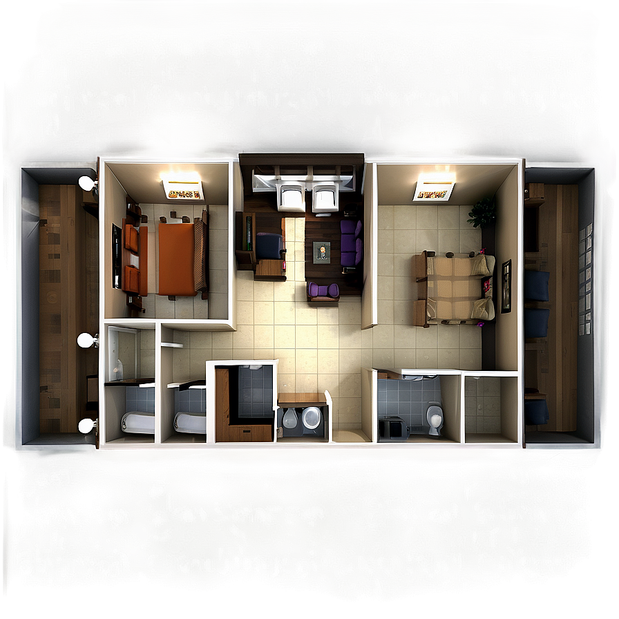 Minimalist Studio Apartment Layout Png Dda PNG Image