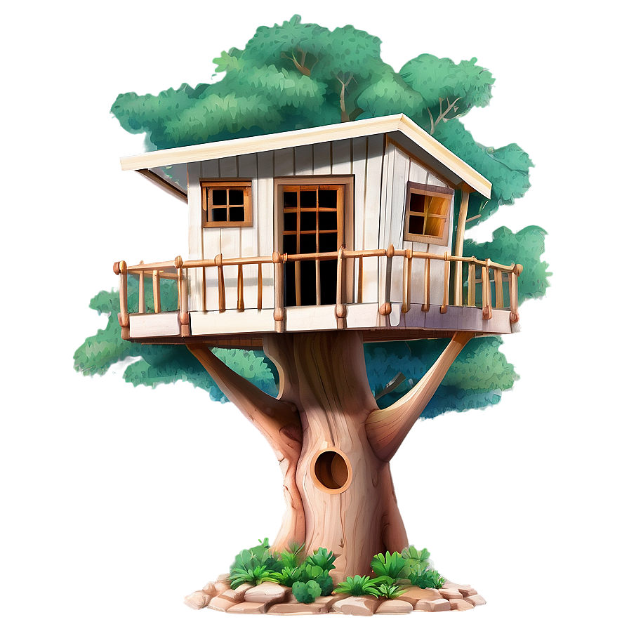 Minimalist Tree House Png 06282024 PNG Image