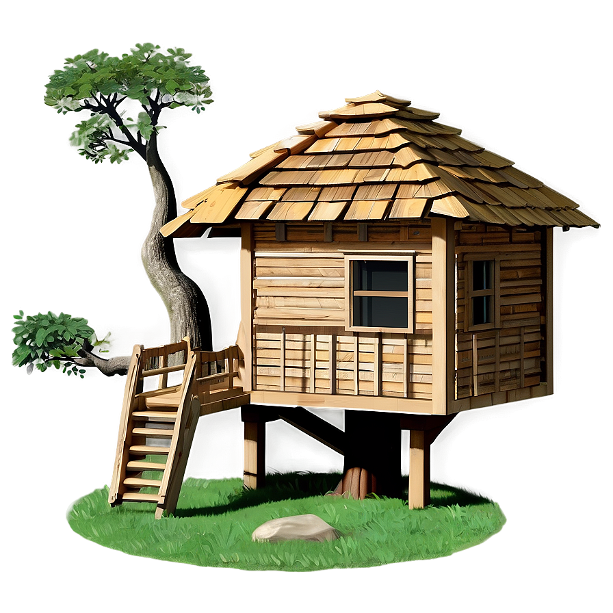 Minimalist Tree House Png Kbv PNG Image