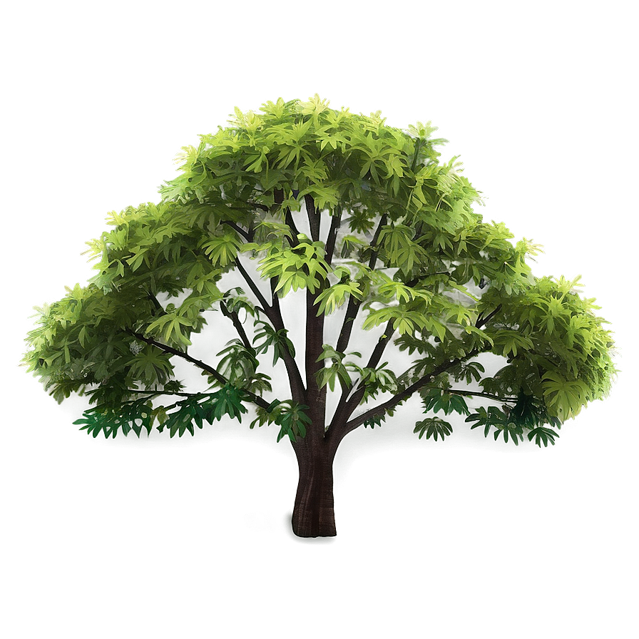 Minimalist Tree Top View Png Qub PNG Image