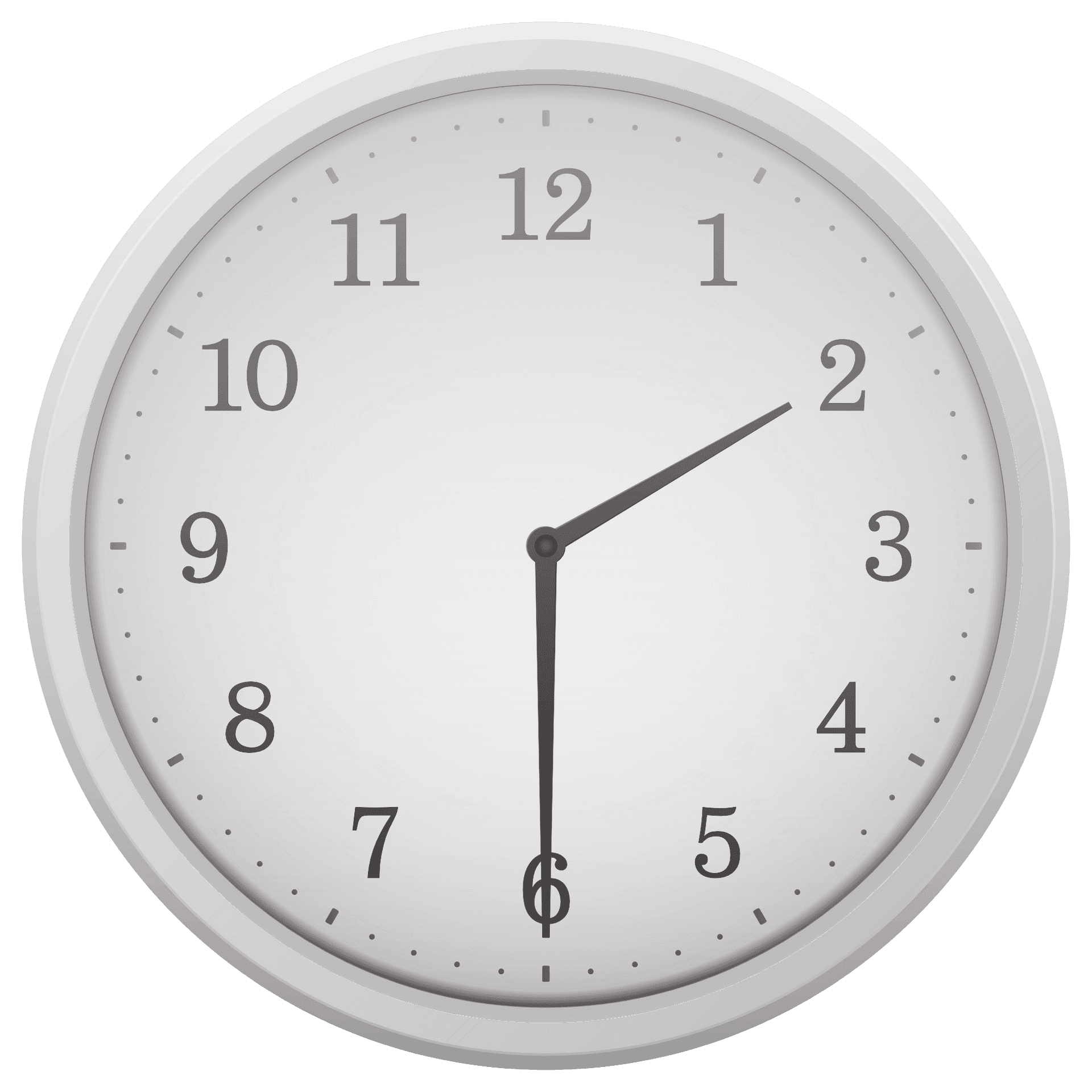 Minimalist Wall Clock Design PNG Image