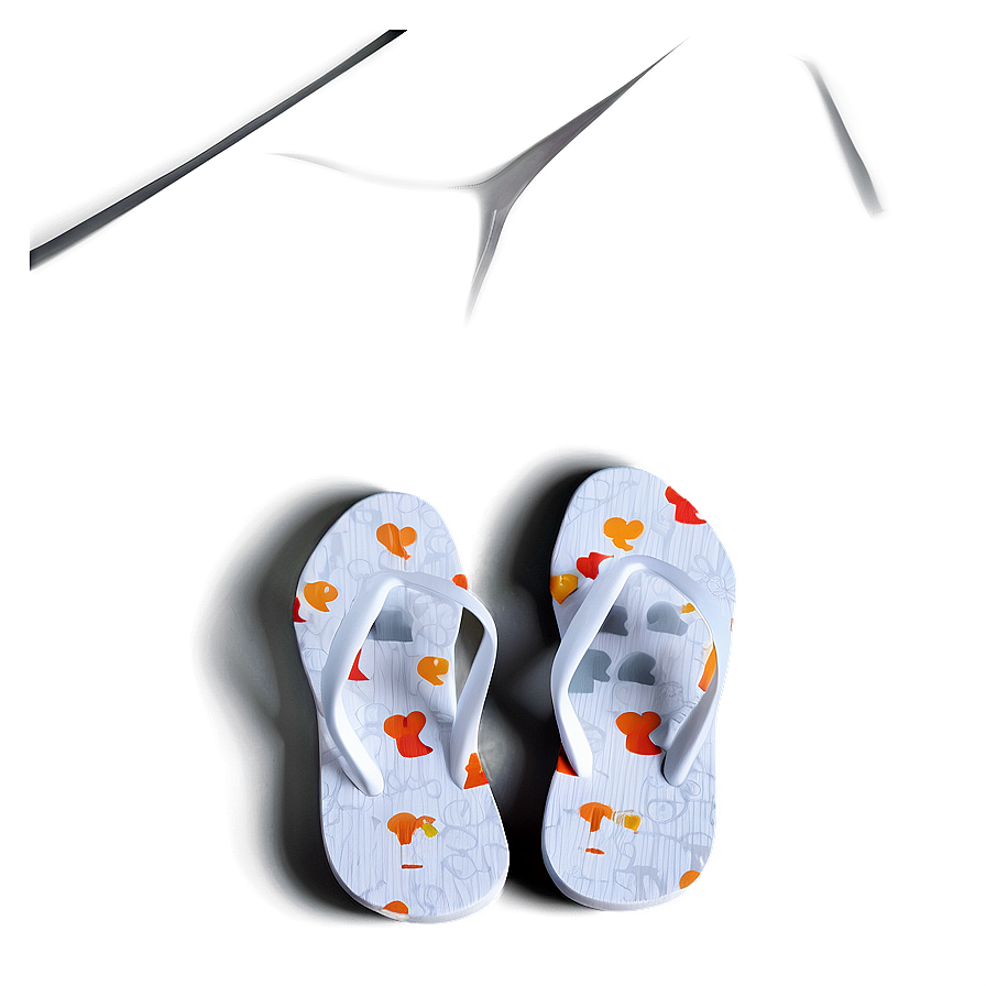 Minimalist White Flip Flop Png 06132024 PNG Image