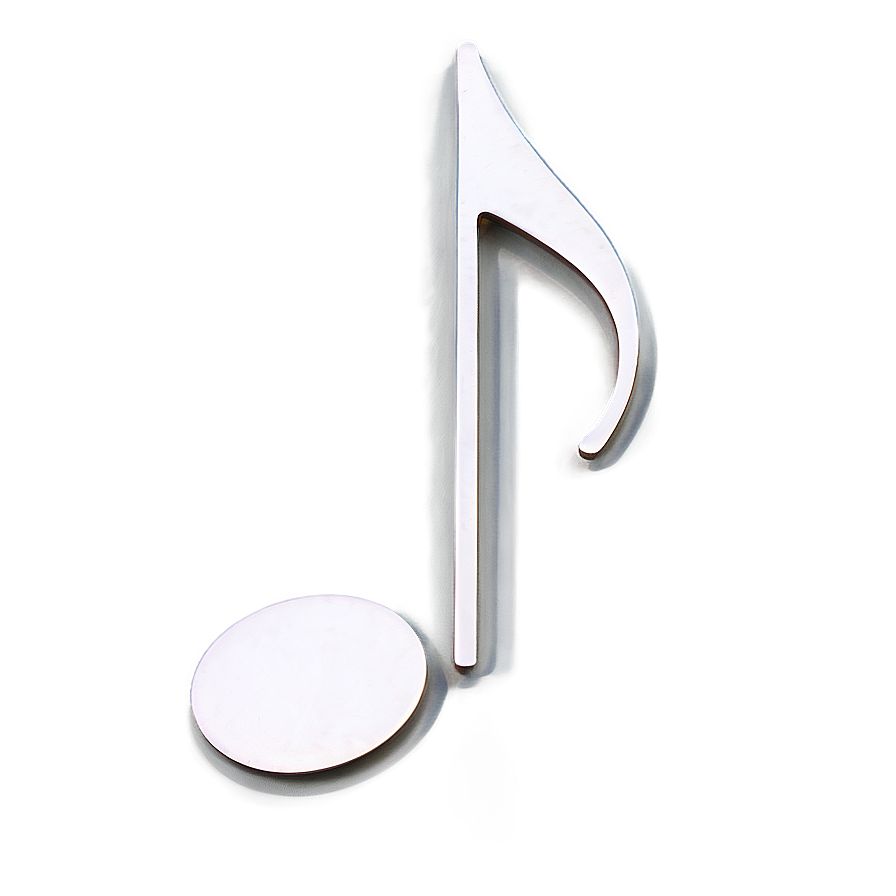 Minimalist White Music Note Png 11 PNG Image