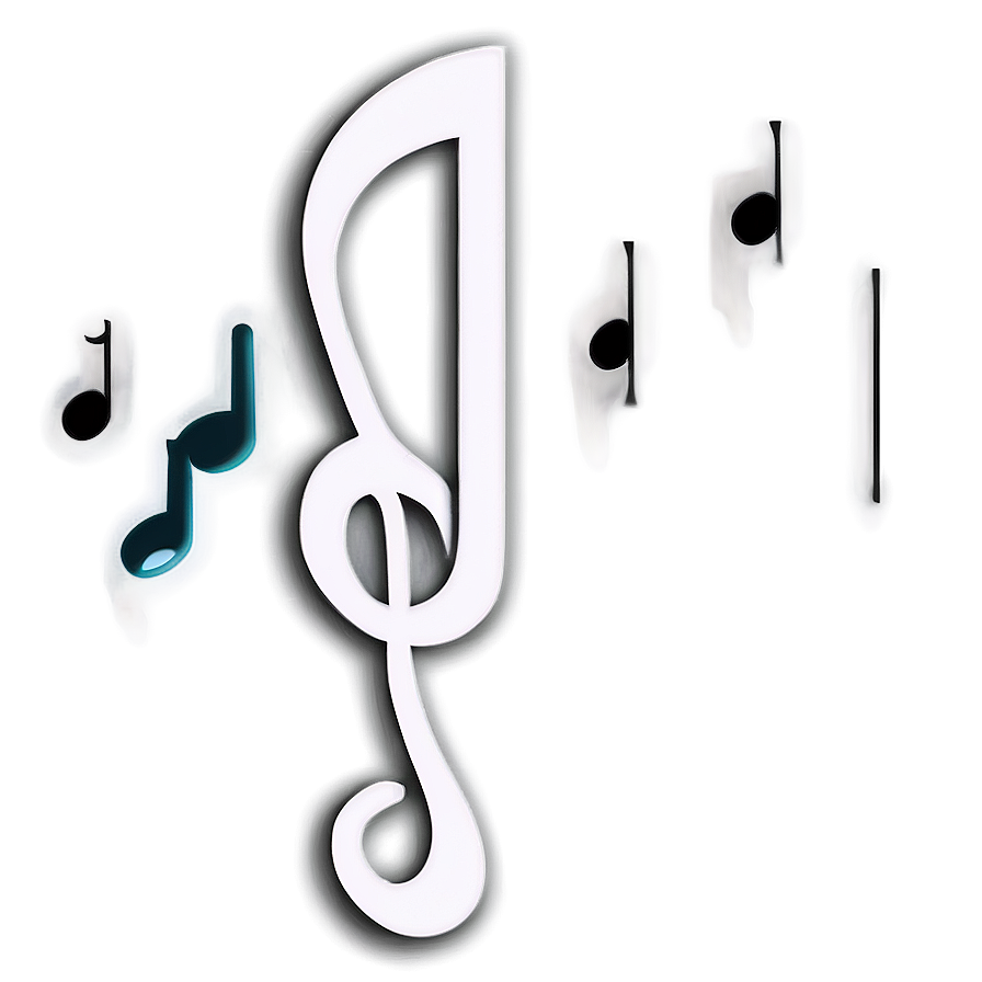 Minimalist White Music Notes Png Ssw PNG Image