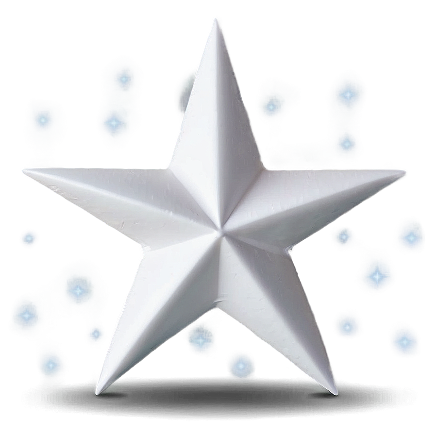 Minimalist White Star Image Png Cku PNG Image