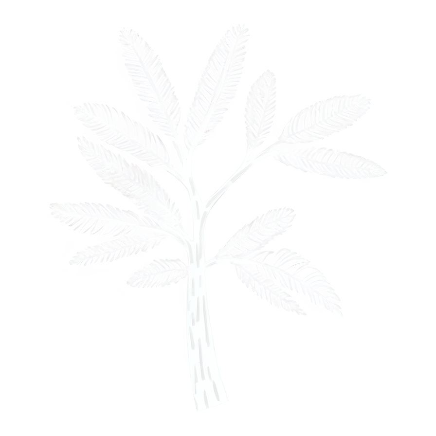 Minimalist White Tree Drawing Png 06252024 PNG Image