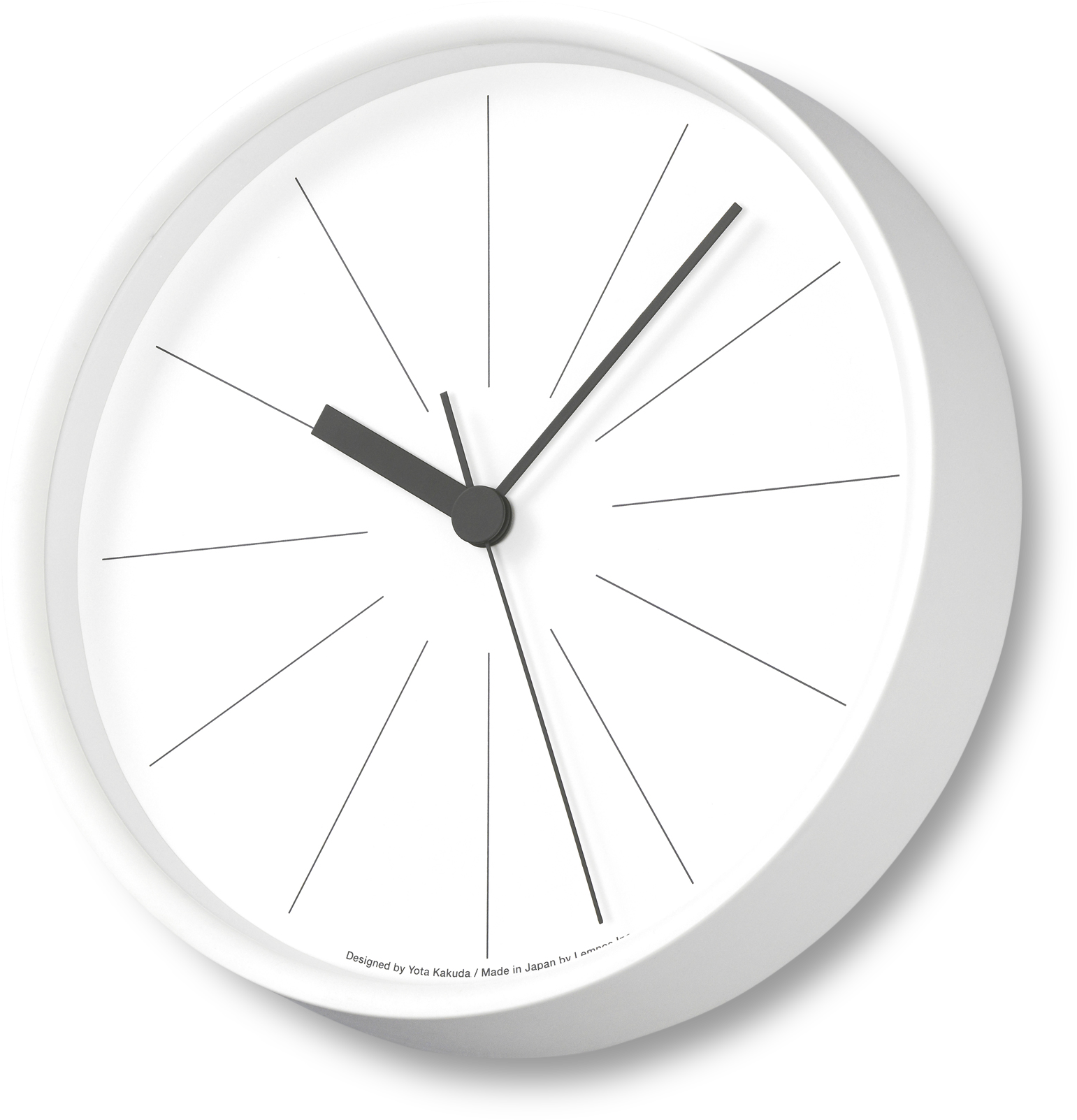 Minimalist White Wall Clock PNG Image