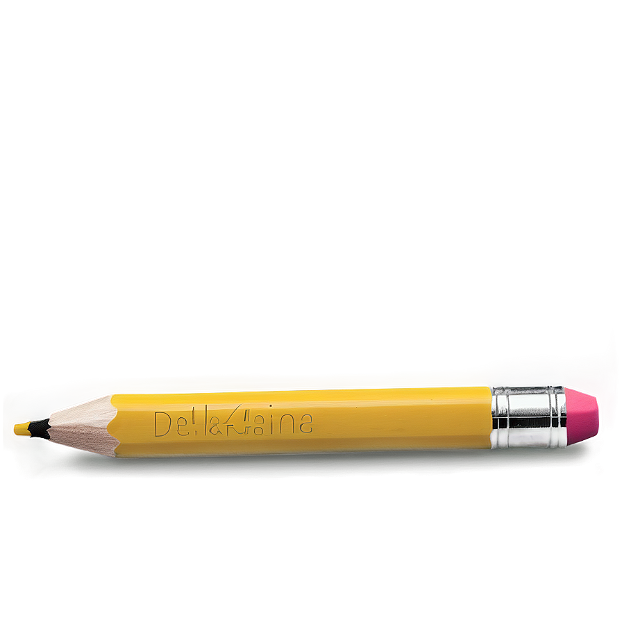 Minimalist Yellow Pencil Png 8 PNG Image