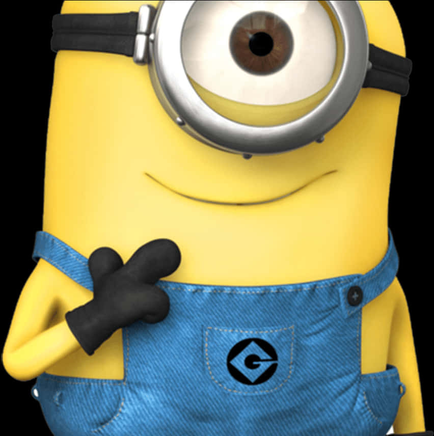 Minion Close Up Portrait PNG Image