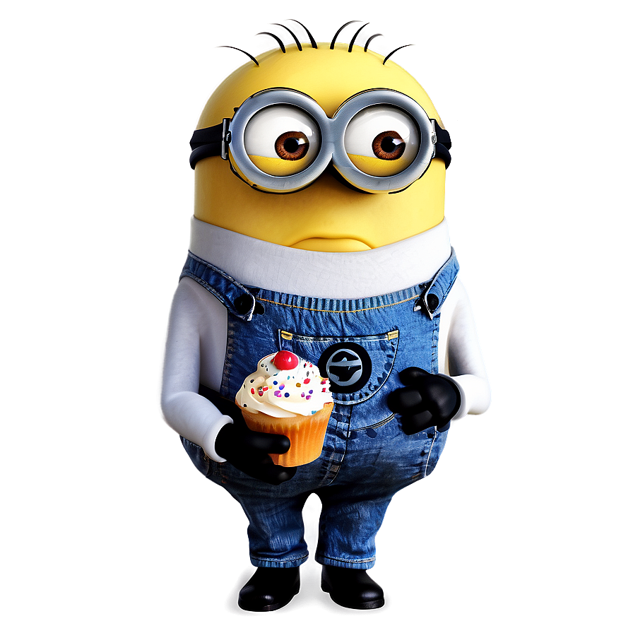 Minion With Cupcake Png Egb PNG Image