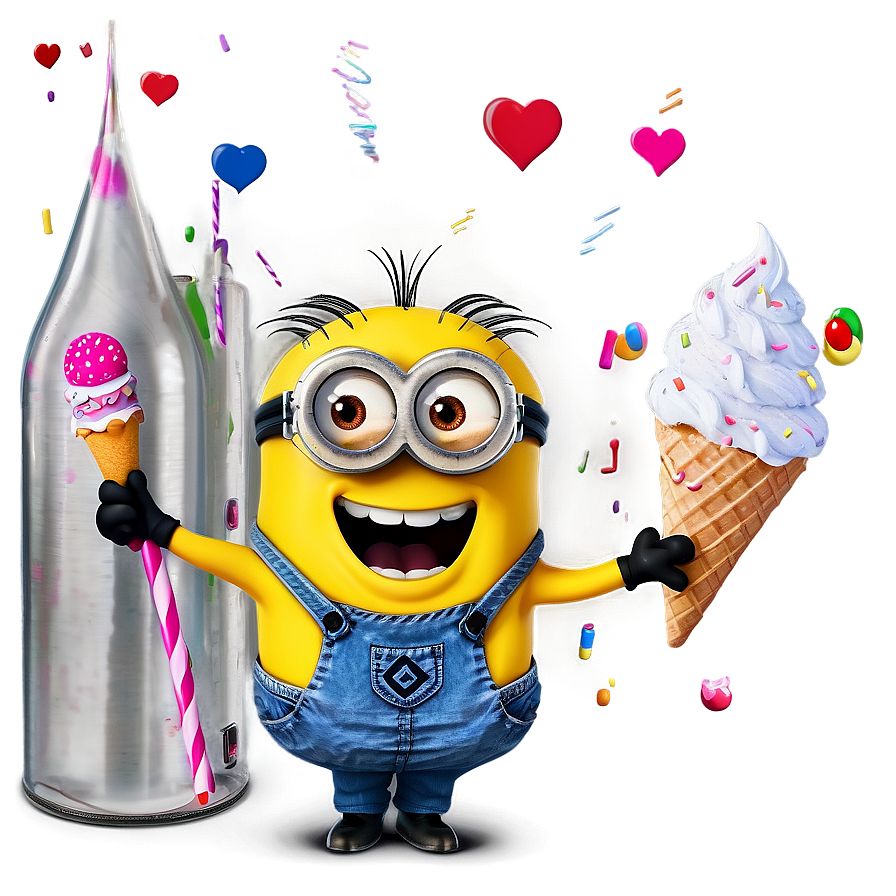 Minion With Ice Cream Png Sav43 PNG Image