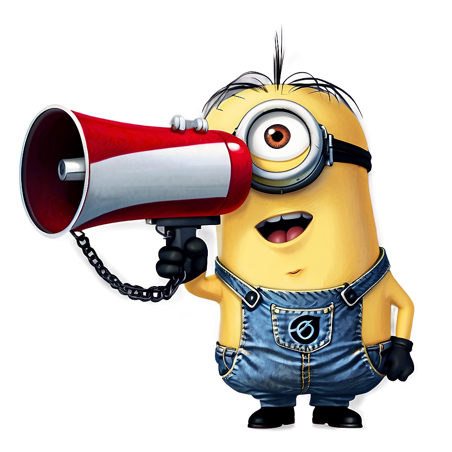 Minion With Megaphone Png 24 PNG Image