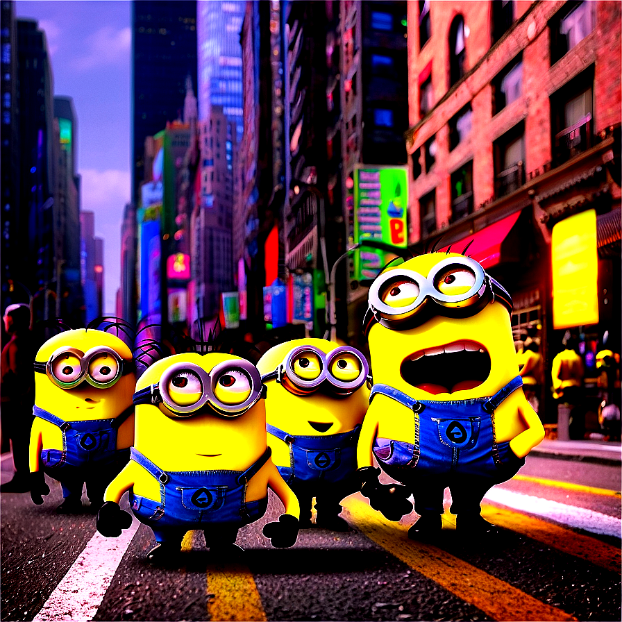 Minions In New York Png Ajw59 PNG Image