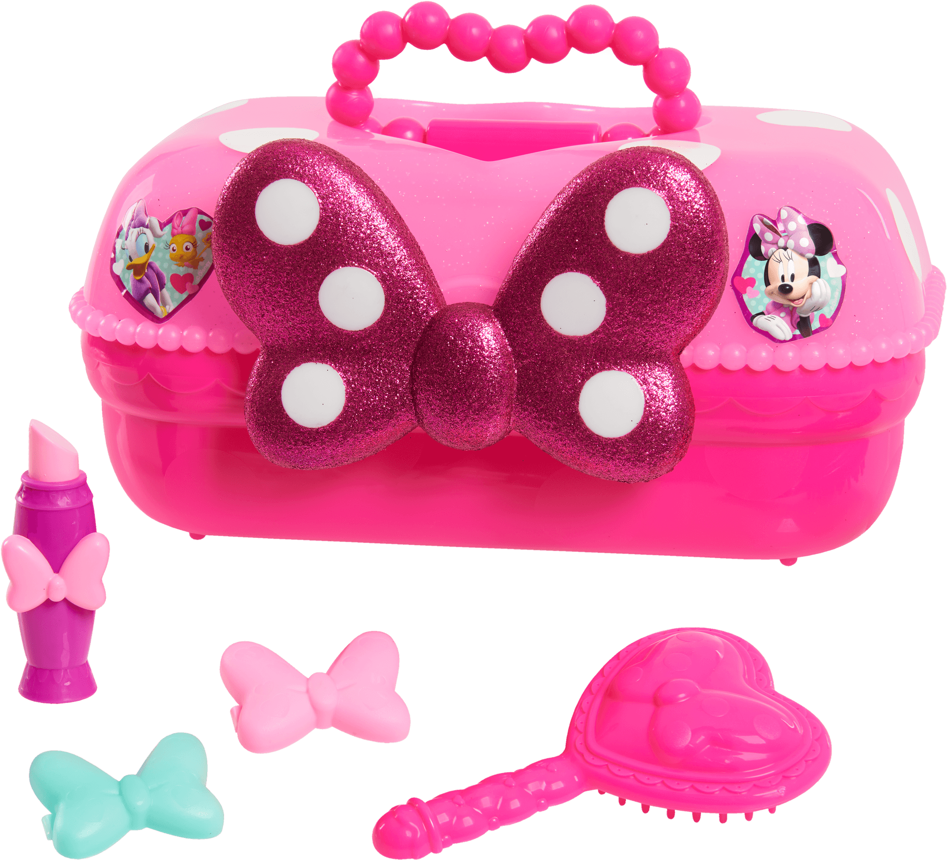 Minnie Bow Playset Pink Glitter PNG Image