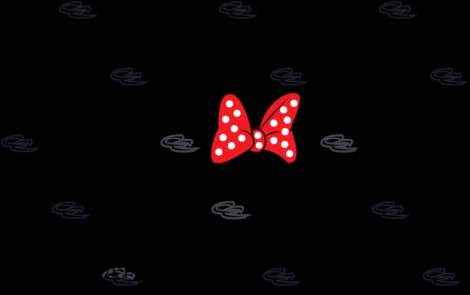 Minnie Mouse Bow Wallpaper PNG Image