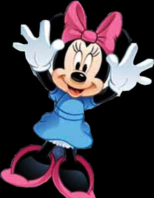 Minnie Mouse Cheerful Pose PNG Image