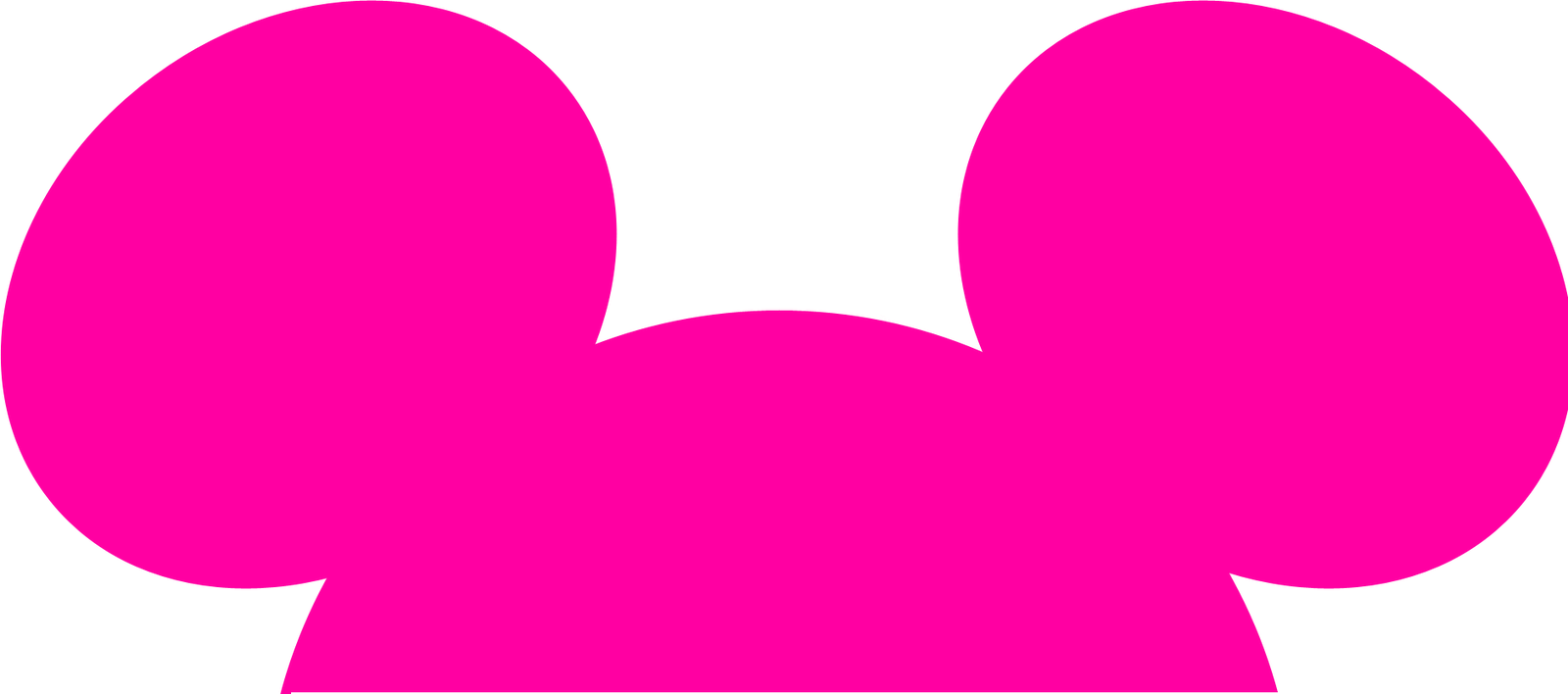 Minnie Mouse Ears Pink Silhouette PNG Image