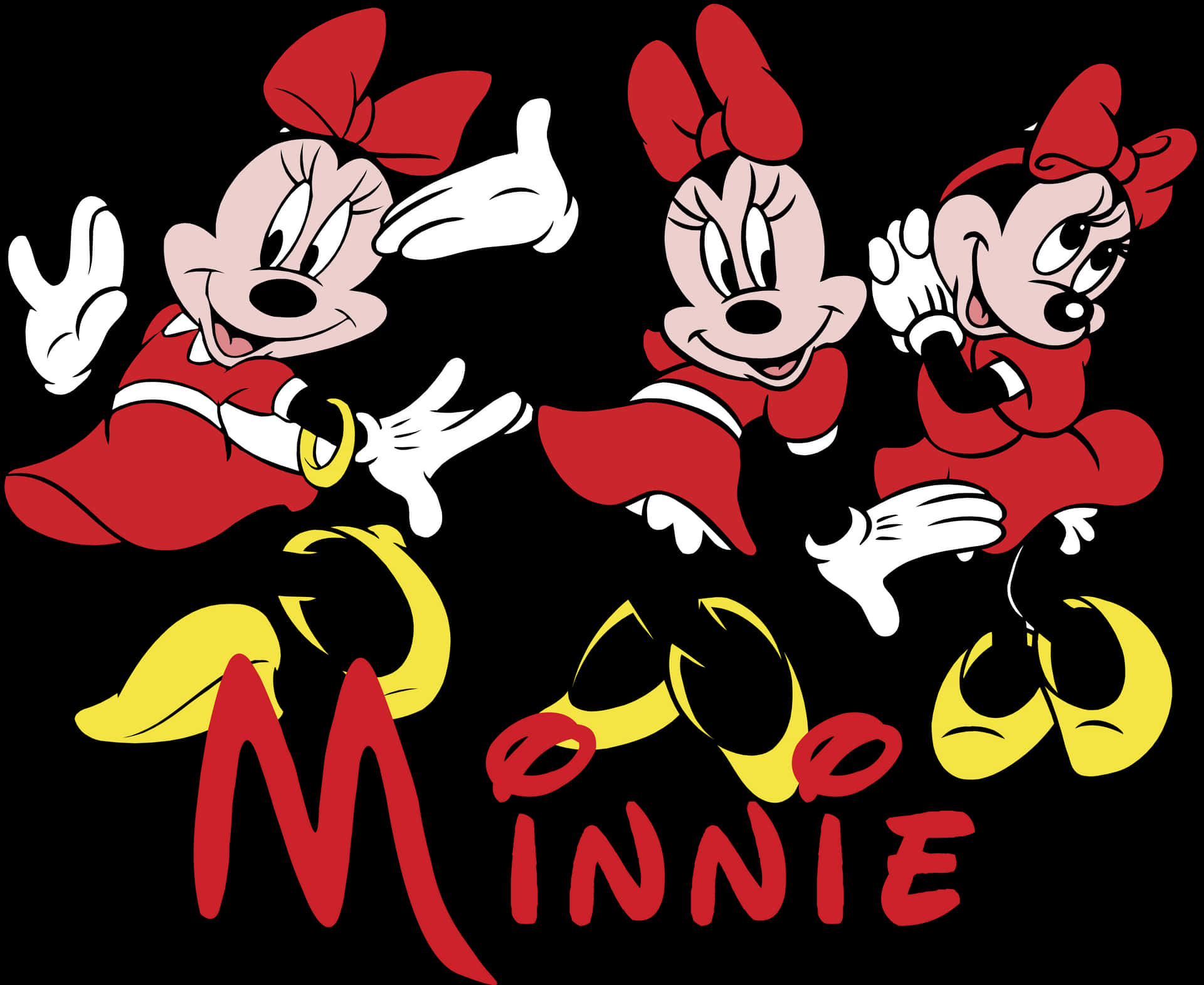 Minnie Mouse Expressions PNG Image