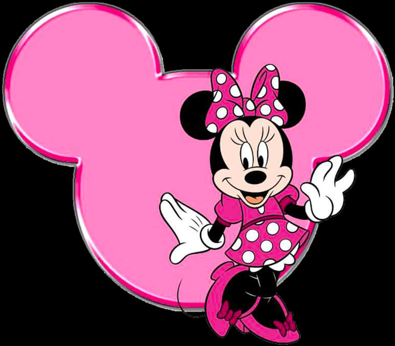 Minnie Mouse Pink Background PNG Image