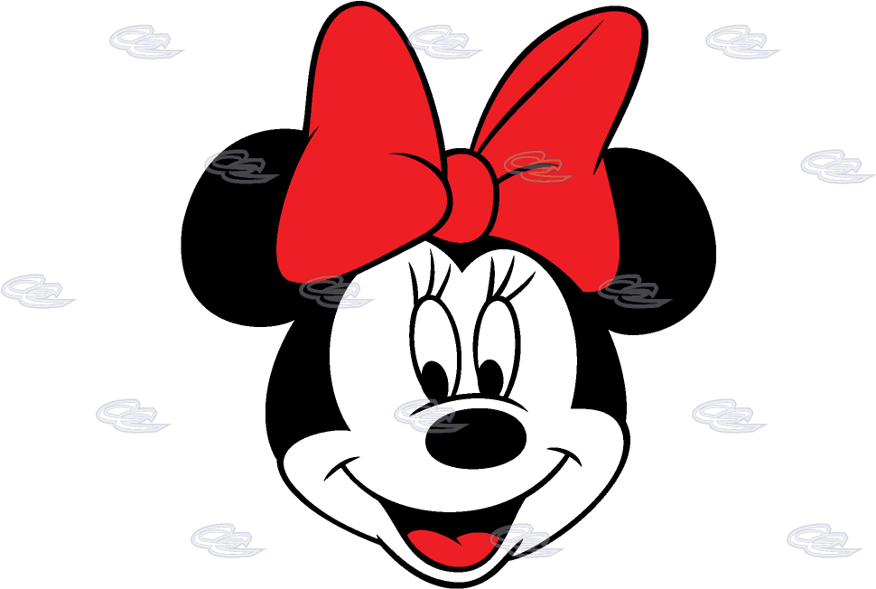 Minnie Mouse Red Bow Graphic PNG Image