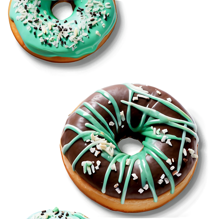 Mint Chocolate Chip Donut Png Ygr PNG Image